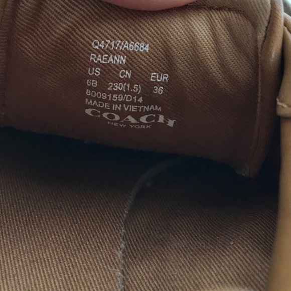 Coach Raeann Brown Leather Sneaker Shoes 6 - Picture 8 of 8